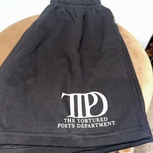 Taylor Swift Black TTPD Sweat Shorts